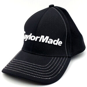 TaylorMade Golf Flex Fitted (Small Medium) Stretch‎ Dad Ball Cap Hat Black